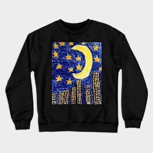 By Night Moon by Riley Crewneck Sweatshirt